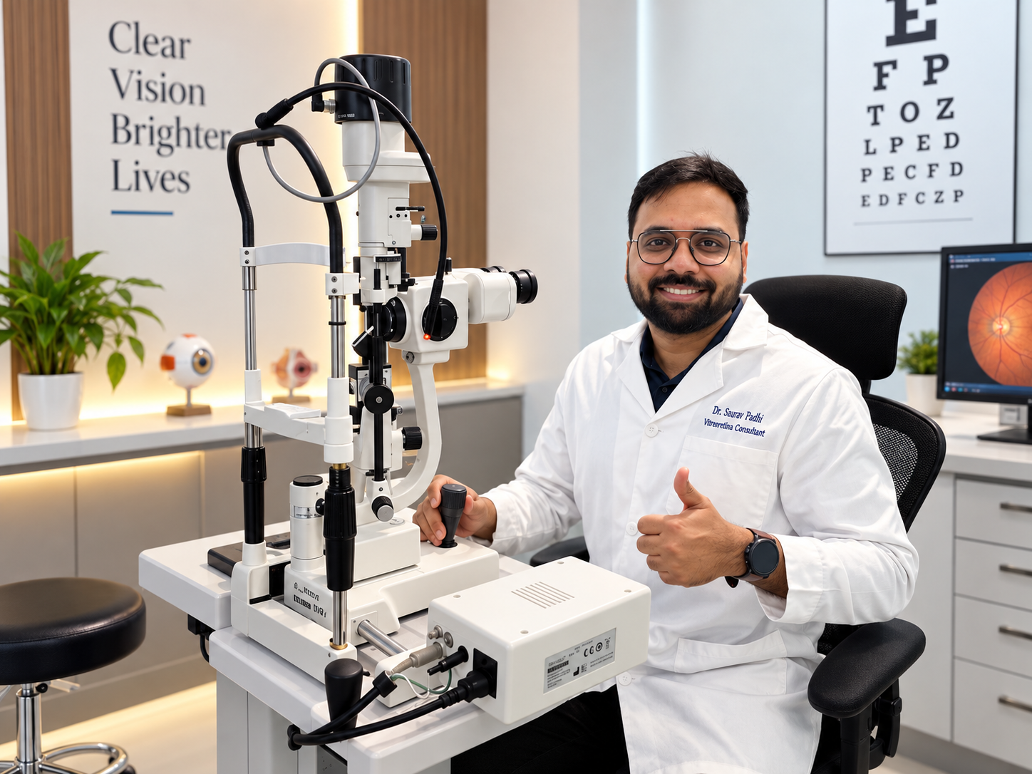 Eye examination at VisionEye Clinic